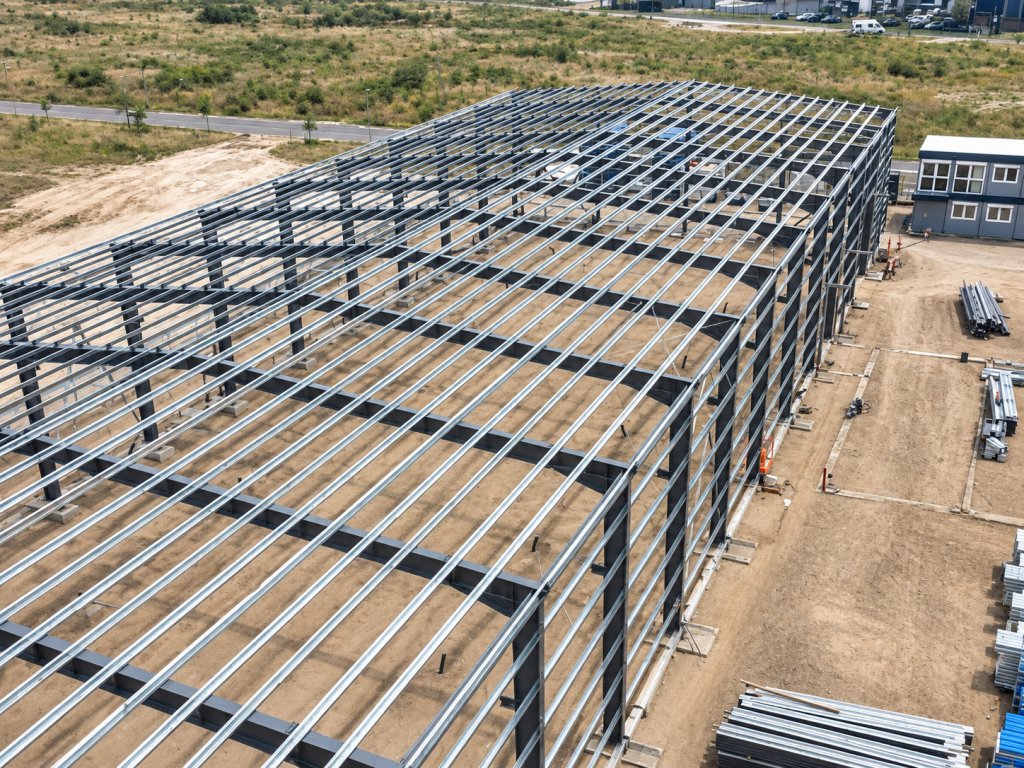 80 m × 100 m Steel Structure Warehouse Project in Germany