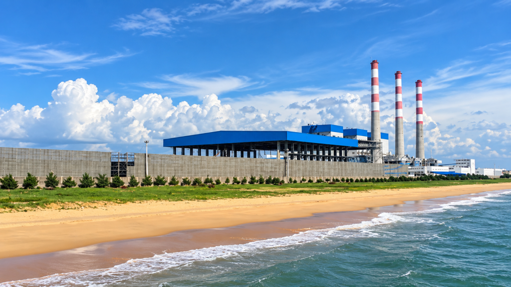 Proyecto de Estructura de Acero para Barrera Cortaviento en una Central Eléctrica de Sri Lanka | Xinguangzheng